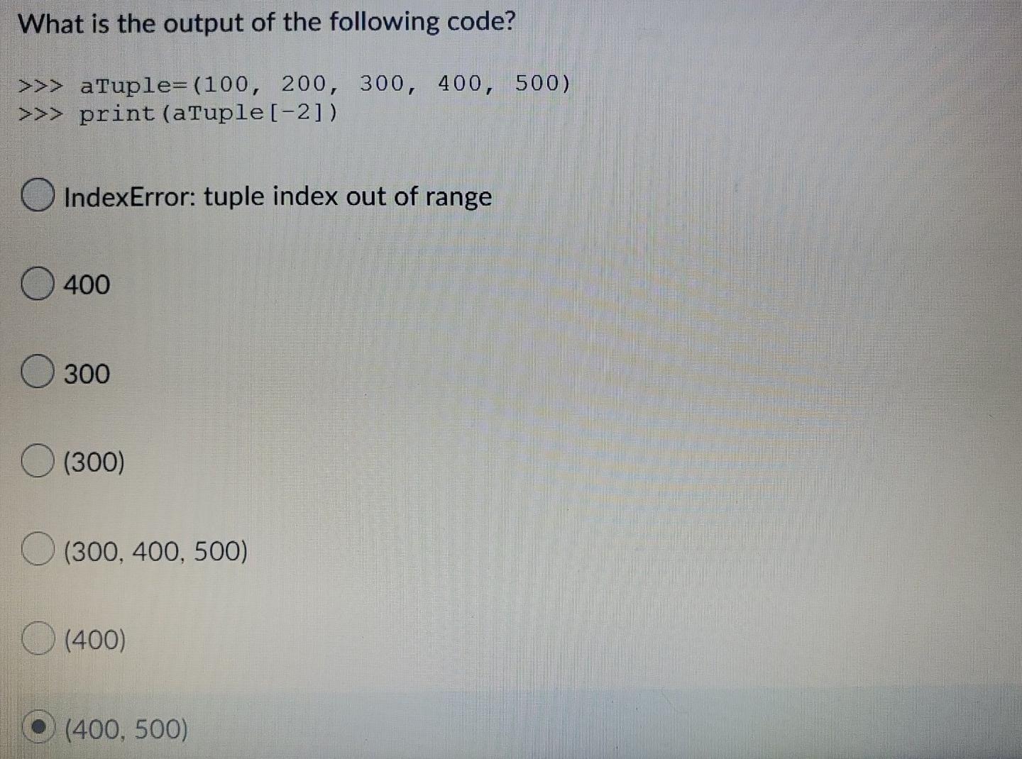 Solved What is the output of the following code? >>> a | Chegg.com