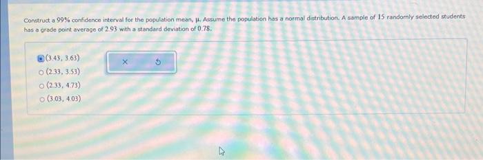Solved Construct a 99% confidence interval for the | Chegg.com