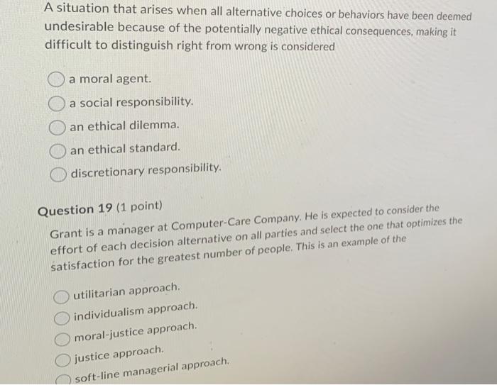 Solved A situation that arises when all alternative choices | Chegg.com