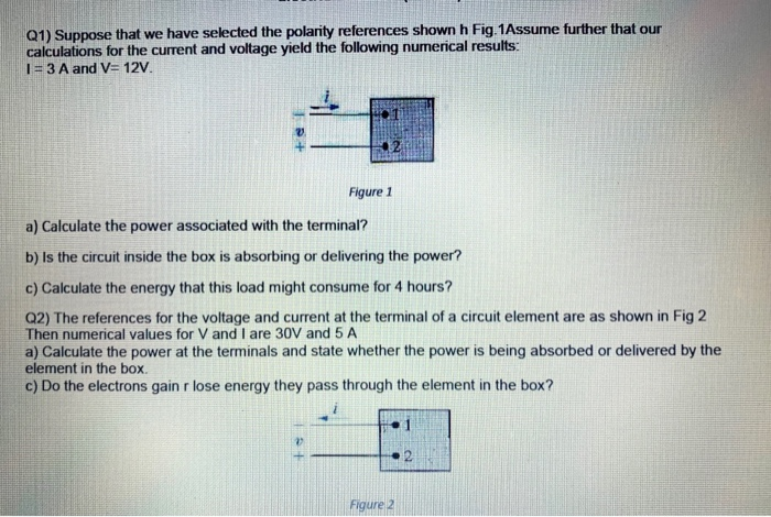 Solved Q1) Suppose That We Have Selected The Polarity | Chegg.com