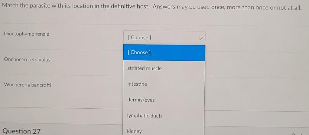 solved-match-the-parasite-with-its-location-in-the-chegg