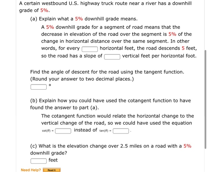 Solved A Certain Westbound U S Highway Truck Route Near Chegg Com