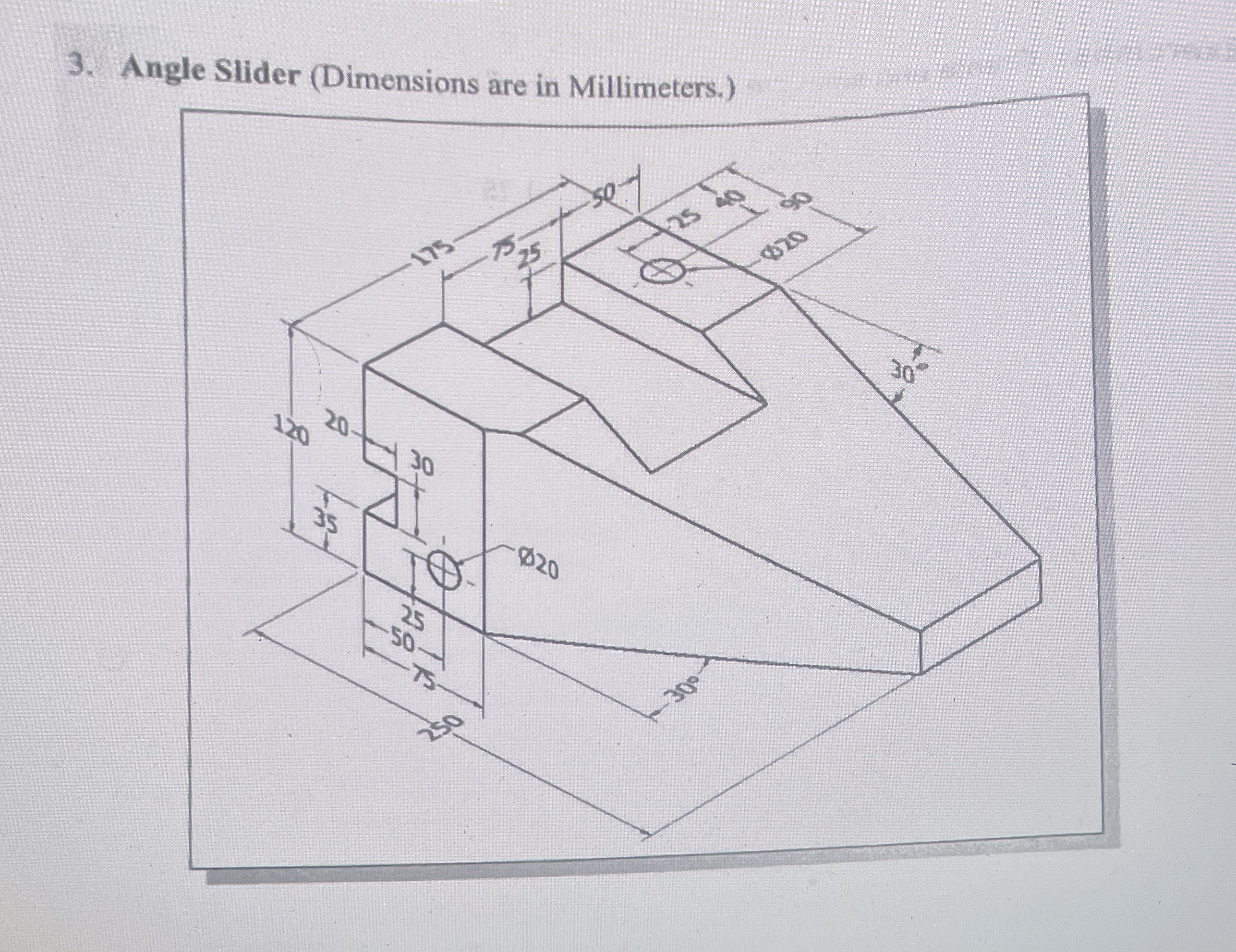 Angle Slider (Dimensions are in Millimeters.)I need | Chegg.com