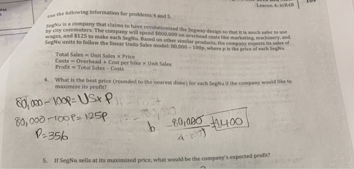 Solved Lesson 4 RAB she following information for problems 4 | Chegg.com