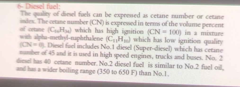 euro 6 diesel cetane number