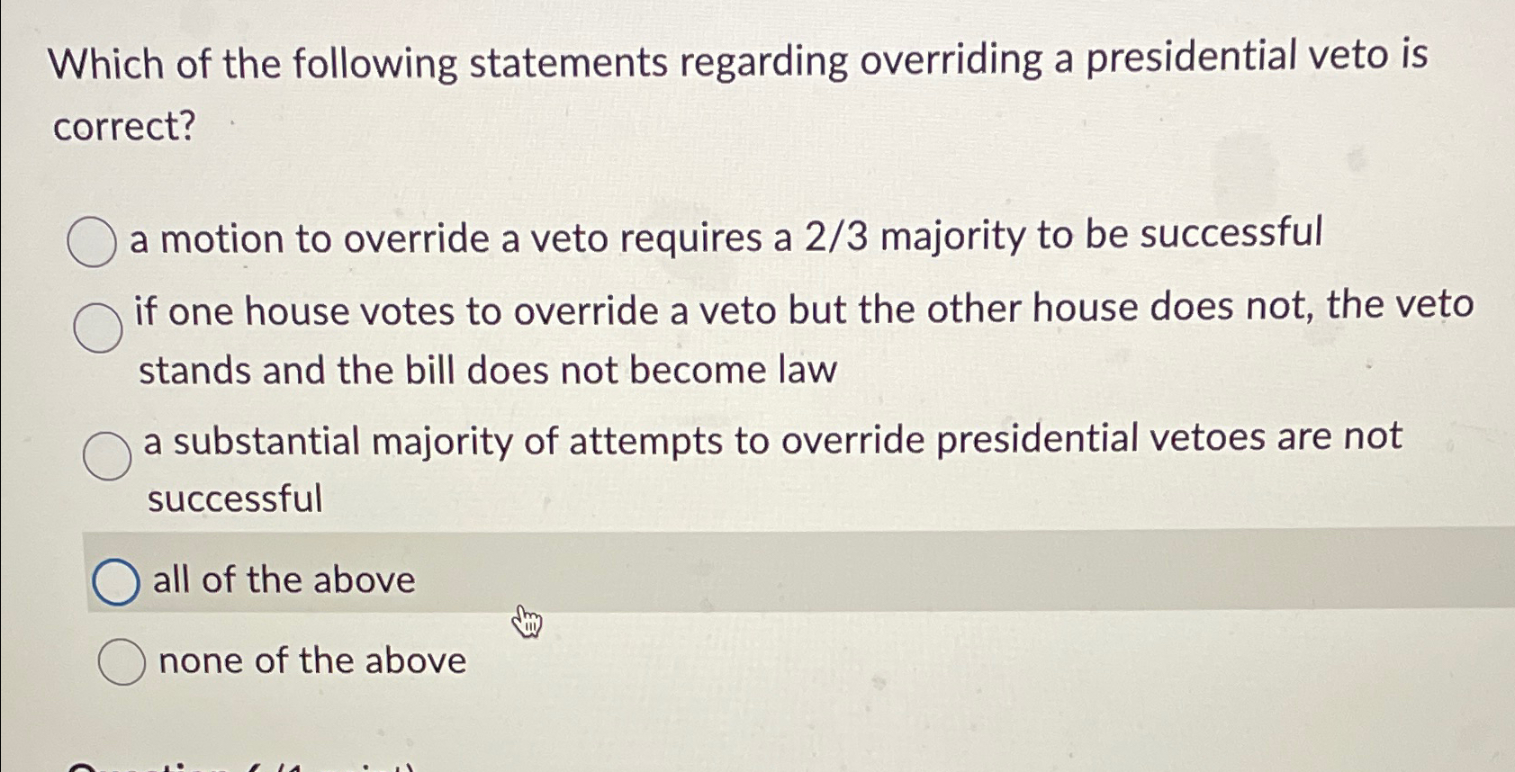 Solved Which of the following statements regarding Chegg