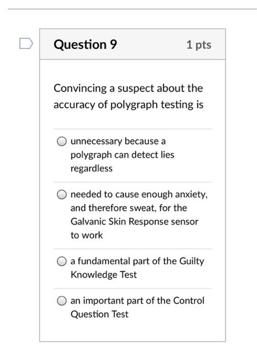 Solved Question 8 1 pts You're using the Control Question | Chegg.com