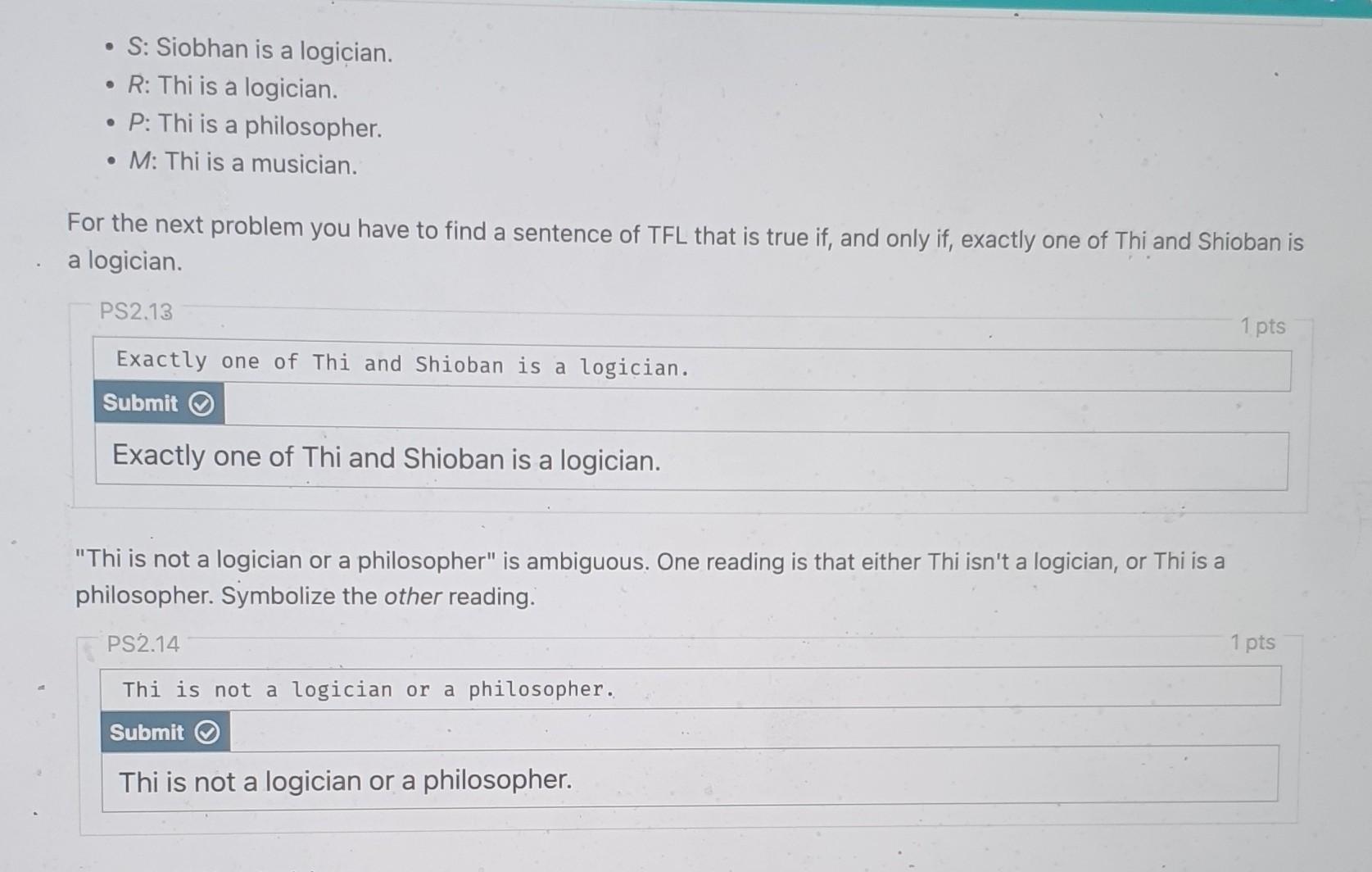 To enter logical symbols on the keyboard, use not¬