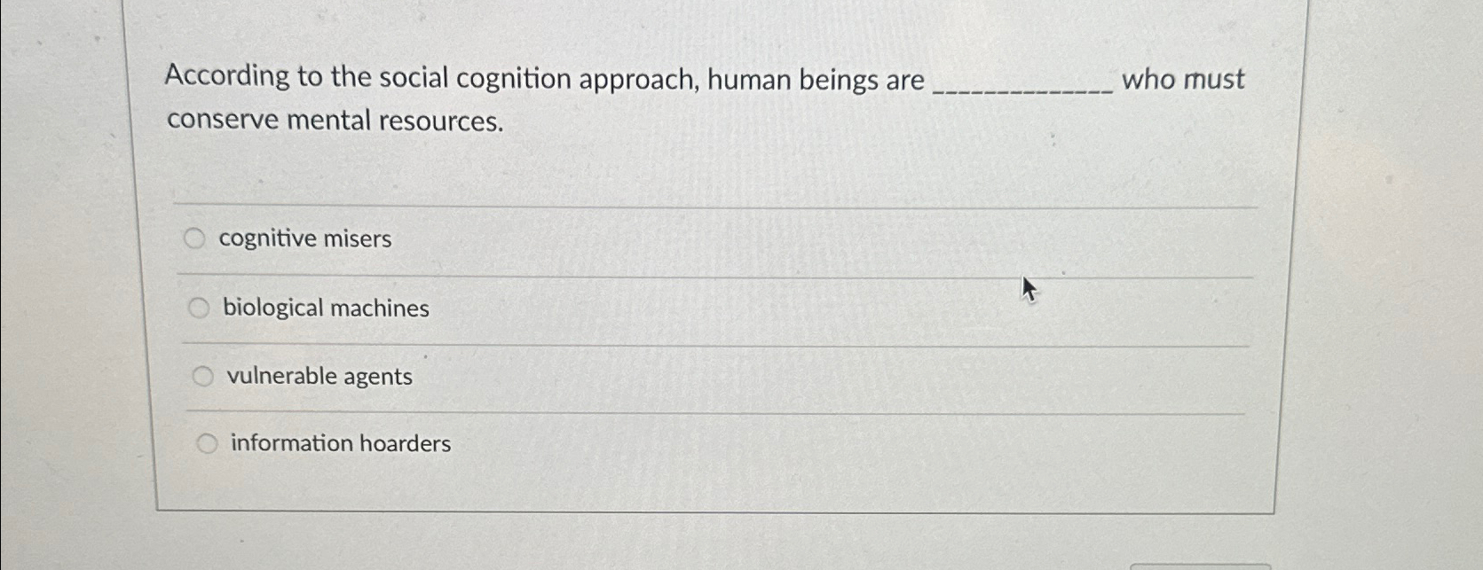 Solved According To The Social Cognition Approach, Human | Chegg.com