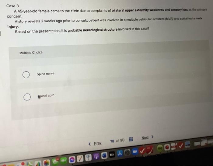 Solved 79 Case 3 A 45-year-old female came to the clinic due | Chegg.com