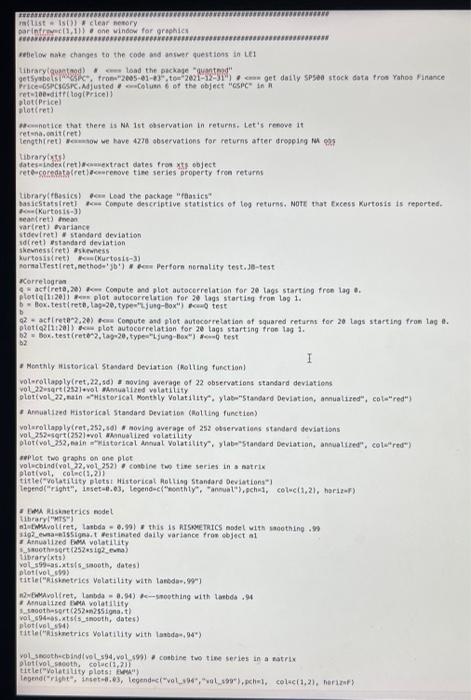 Using the attached R code (lel.R) get the daily | Chegg.com