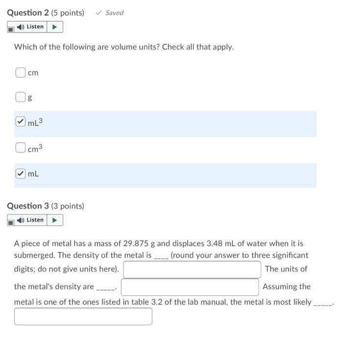 Solved Question 2 5 Points Saved Listen Which Of The Chegg Com