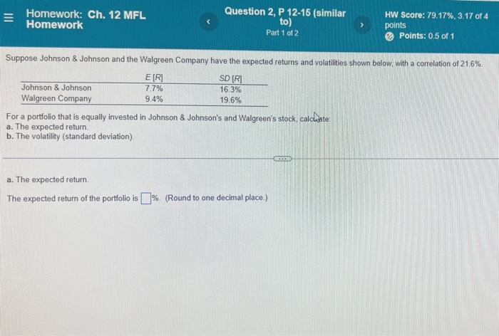 Solved Homework: Ch. 12 MFL Homework Question 2, P 12-15 | Chegg.com