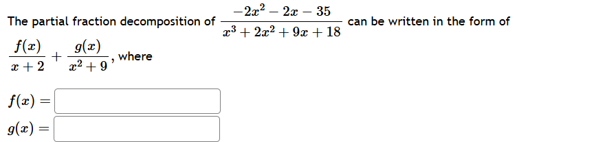 Solved The partial fraction decomposition of | Chegg.com