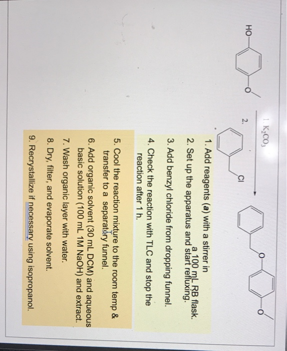 Solved Williamson Ether Synthesis 1. Calculate the amounts