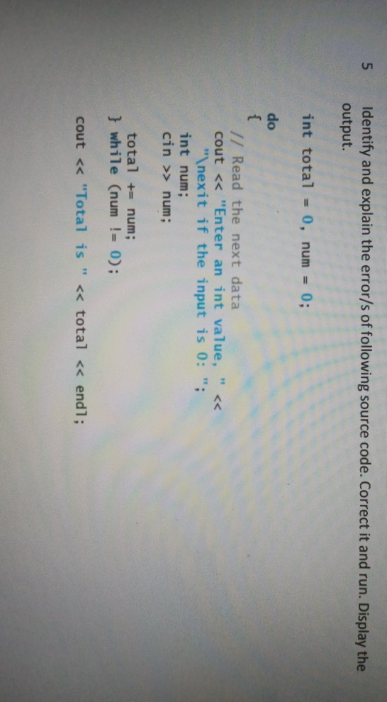 Solved un Identify and explain the error/s of following | Chegg.com