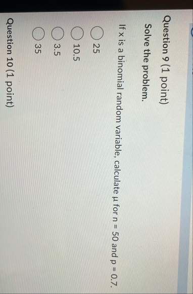 Solved Question 9 (1 ﻿point)Solve the problem.If x is a | Chegg.com