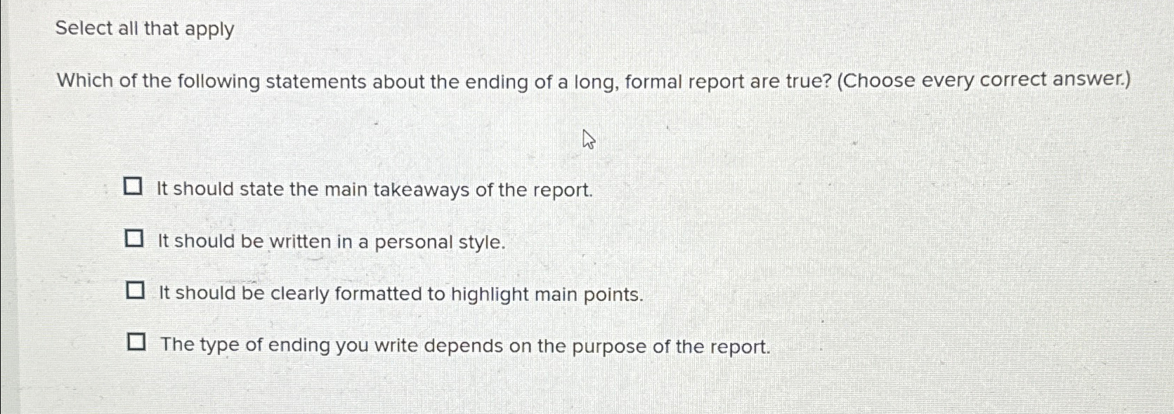 Solved Select all that applyWhich of the following