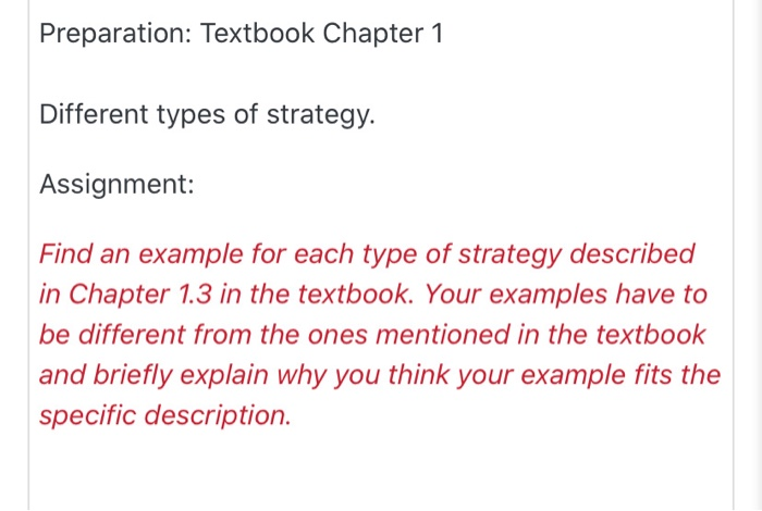 Solved Preparation: Textbook Chapter 1 Different Types Of | Chegg.com