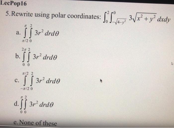 Lecpop16 T 2 A 7 5 Rewrite Using Polar Chegg Com