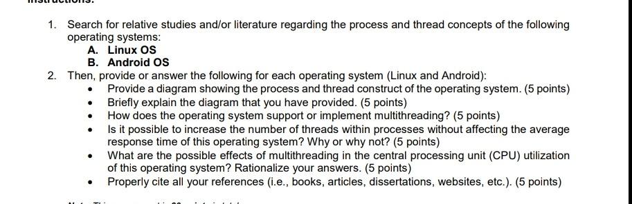 Solved 1. Search for relative studies and/or literature | Chegg.com image.