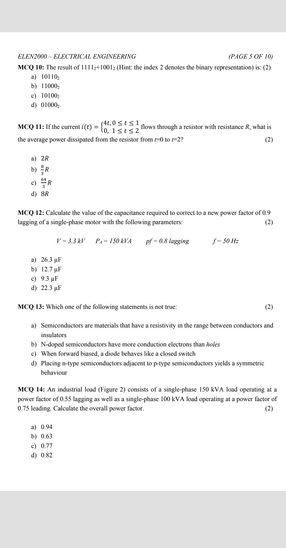 Solved Figure 1. MCQ 1: The Thévenin equivalent resistance | Chegg.com