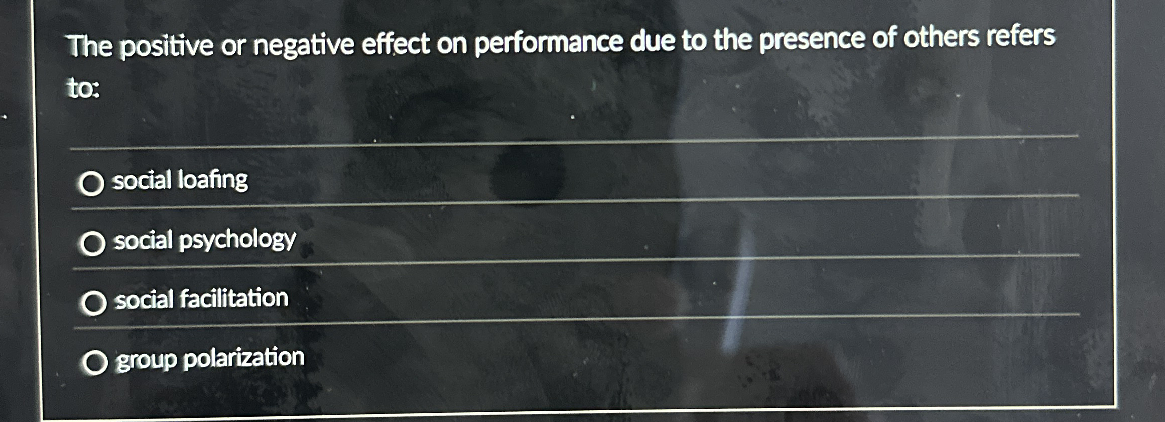 Solved The Positive Or Negative Effect On Performance Due To Chegg Com