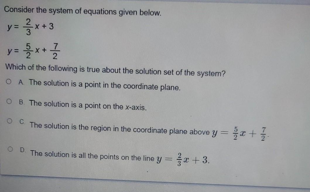 Solved Consider the system of equations given below. + 3 = 2 | Chegg.com