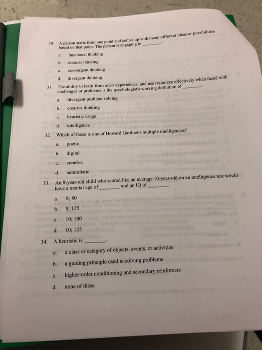 Solved 30. A person starts from one point and comes up with | Chegg.com