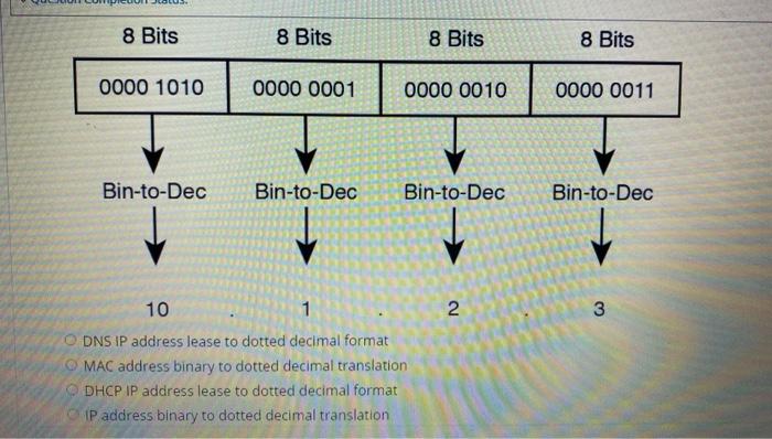 Solved 8 Bits 8 Bits 8 Bits 8 Bits 0000 1010 0000 0001 0000 | Chegg.com