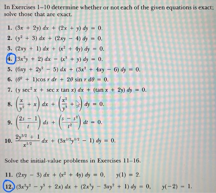 Solved In Exercises 1 10 Determine Whether Or Not Each Of Chegg Com