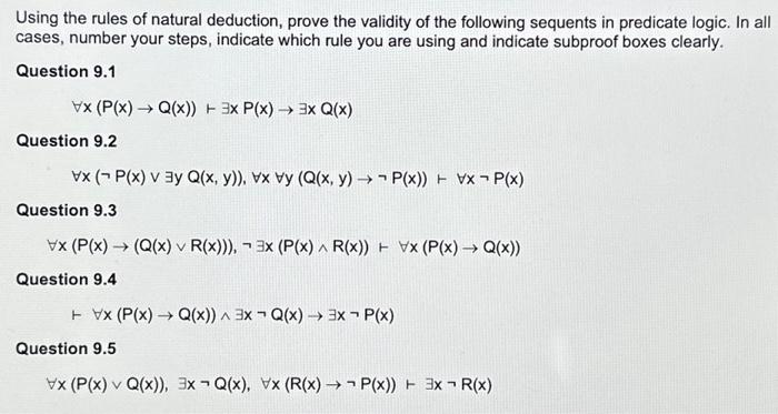 Solved Using The Rules Of Natural Deduction, Prove The | Chegg.com