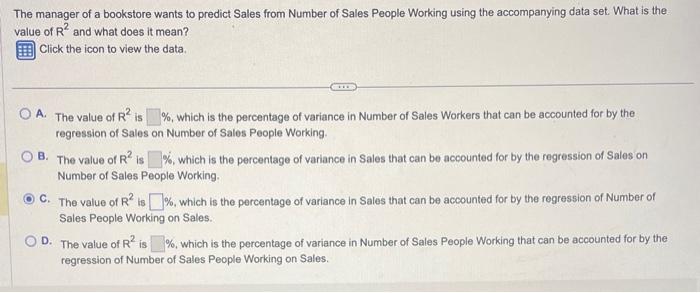 Solved The manager of a bookstore wants to predict Sales | Chegg.com