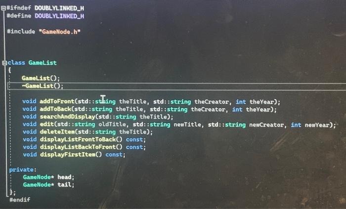 Solved Im having troubles implementing the funtions on the | Chegg.com