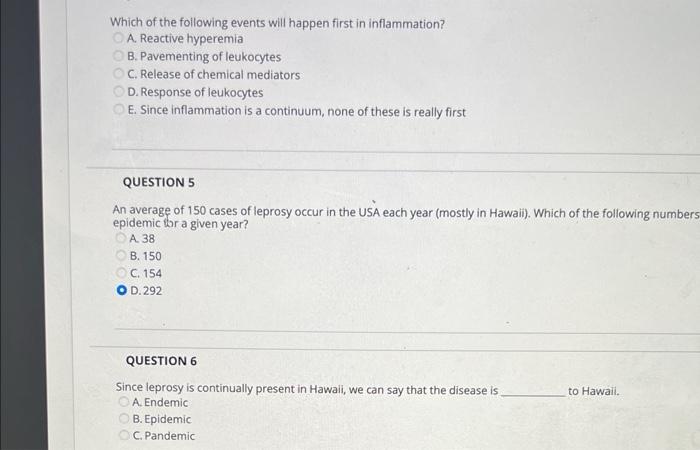 Solved Which of the following events will happen first in | Chegg.com