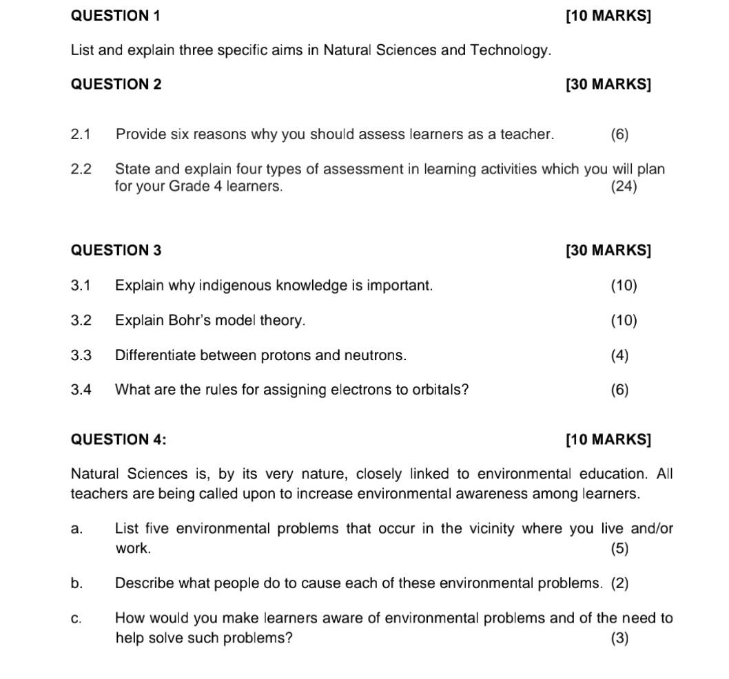 QUESTION 1 [10 MARKS] List and explain three specific | Chegg.com