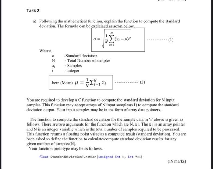 Solved a) Following the mathematical function, explain the | Chegg.com
