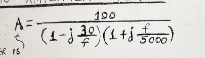Solved express the numerator and denominator of the gain | Chegg.com