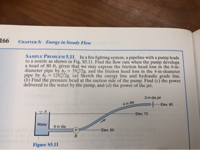 Solved 166 CHAPTER 5: Energy In Steady Flow SAMPLE PROBLEM | Chegg.com