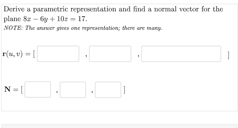 Solved Derive a parametric representation and find a normal | Chegg.com