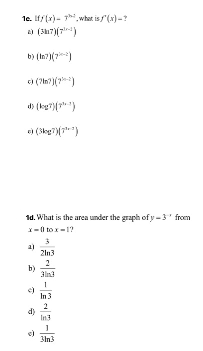 Solved 6.5 General Exponential and Logarithmic Functions 1a. | Chegg.com