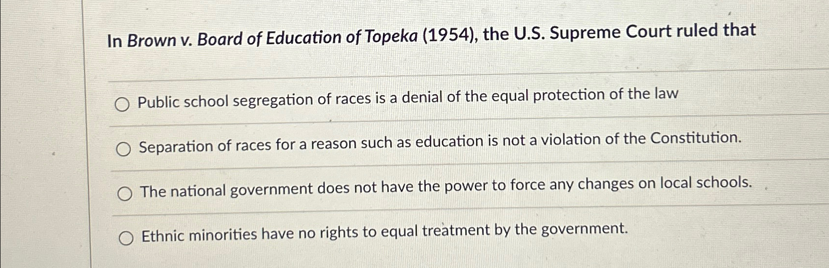 the 1954 supreme court decision brown v board of education of topeka