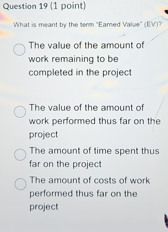 Solved Question 19 (1 ﻿point)What is meant by the term | Chegg.com