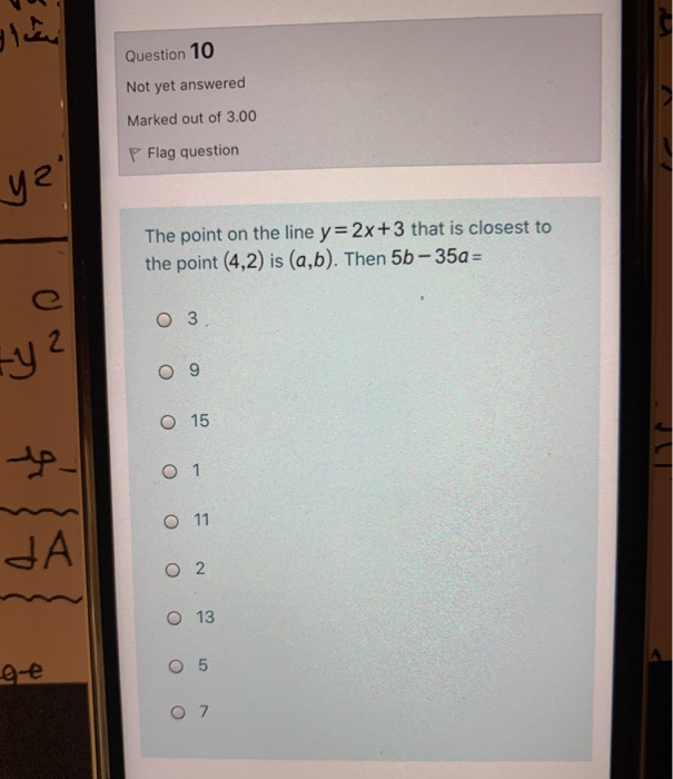 Solved Question 10 Not yet answered Marked out of 3.00 P | Chegg.com