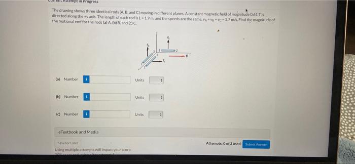 Solved Attempt In Progress The Drawing Shows Three Identical | Chegg.com