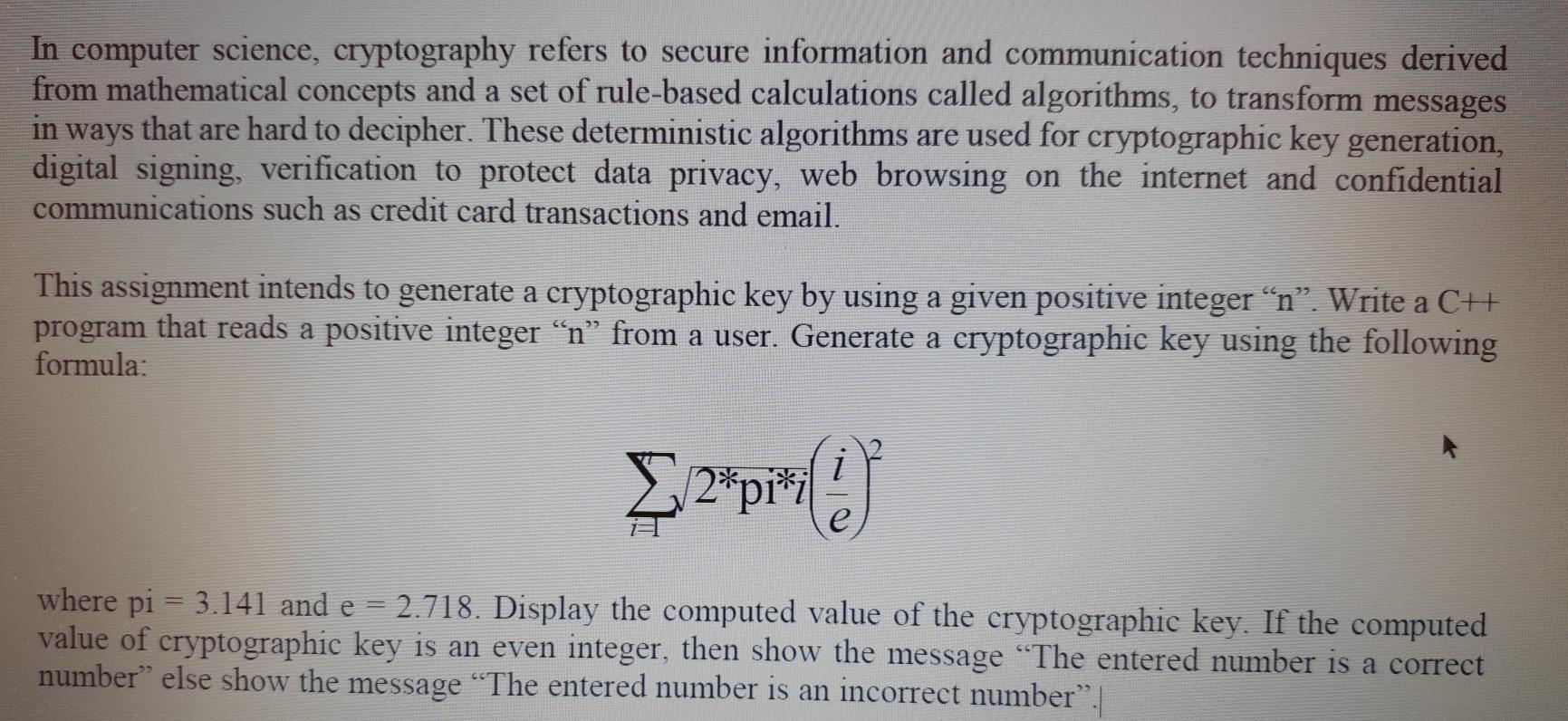 Solved In computer science, cryptography refers to secure | Chegg.com