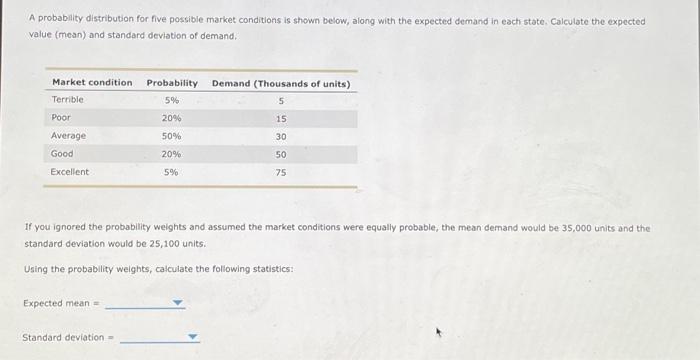 Solved 20. Probability-weighted means and standard | Chegg.com