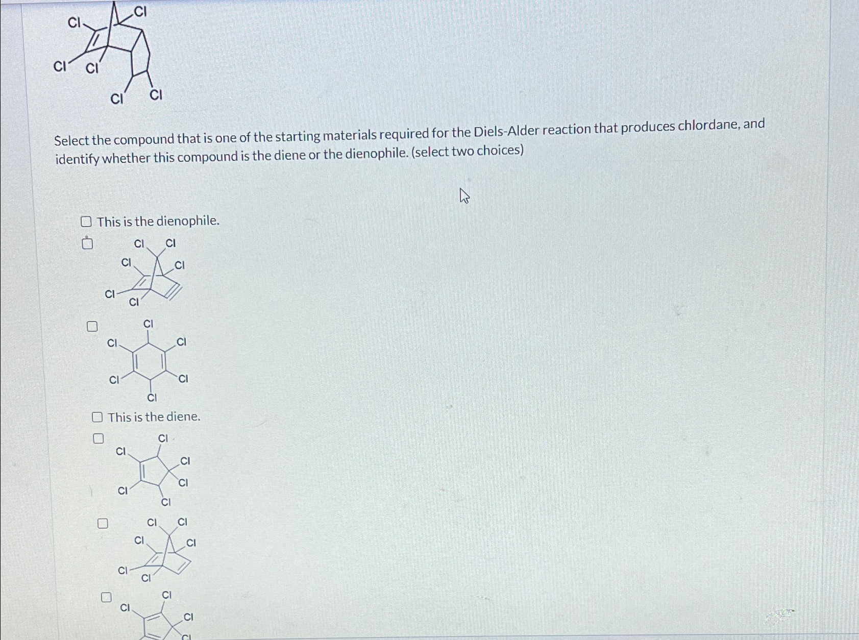 Solved Select the compound that is one of the starting | Chegg.com