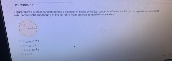 Solved QUESTION 15 Figure shows a cross section across a | Chegg.com