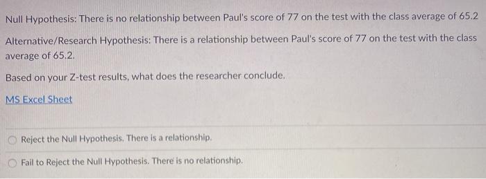 a hypothesis stating that no relationship